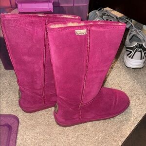 BearPaw Fuchsia Suede Boots
